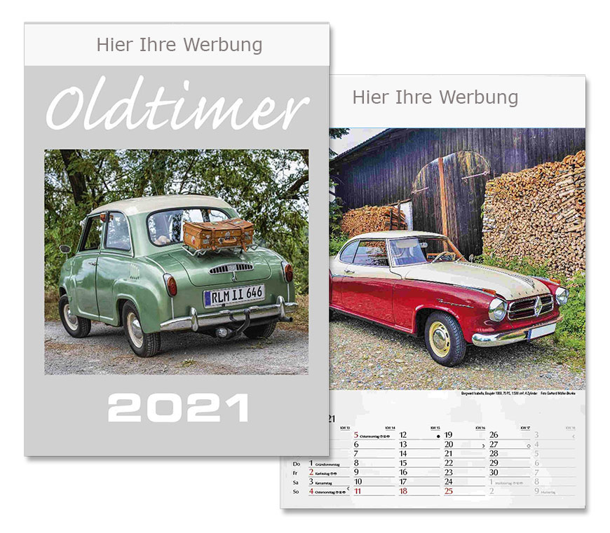 Auto-Bildkalender mit Ihrem Logo  Schuler Werbekalender