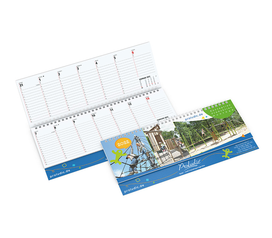 Querterminkalender "Signal" für 2022 mit Karton-Einband bei Schuler Werbeartikel 