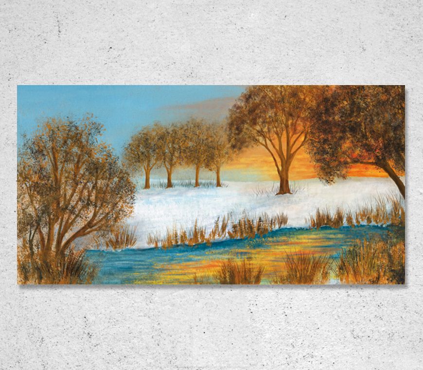 Weihnachtskarte "Wintereindruck" mit Landschaftsmotiv im Schnee bei Schuler Werbeartikel