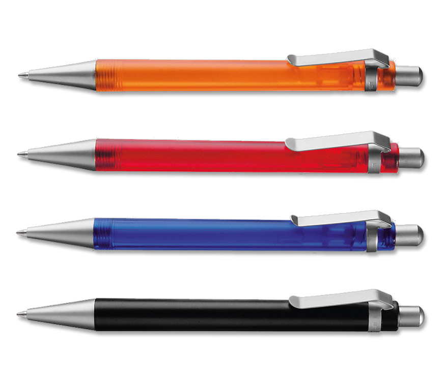 Druckkugelschreiber "Arctis" in 6 gedeckten oder transparenten Farben bei Schuler Werbepräsente