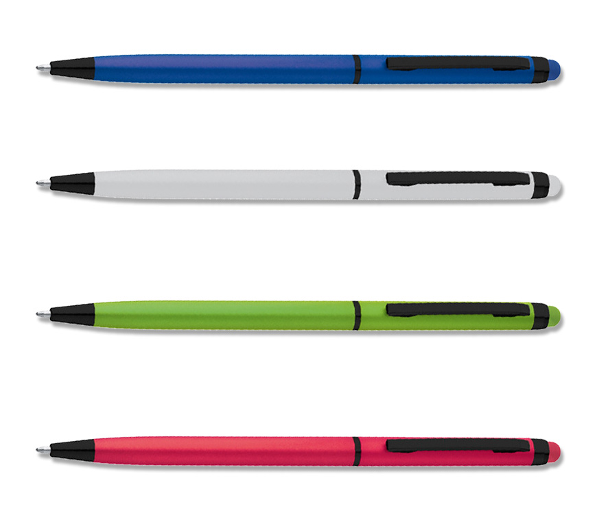 Kugelschreiber "Touch Pen" aus Metall mit Touch-Funktion an der Spitze bei Schuler Werbepräsente
